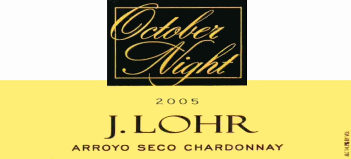 J. Lohr October Night Chardonnay 2005 Front Label