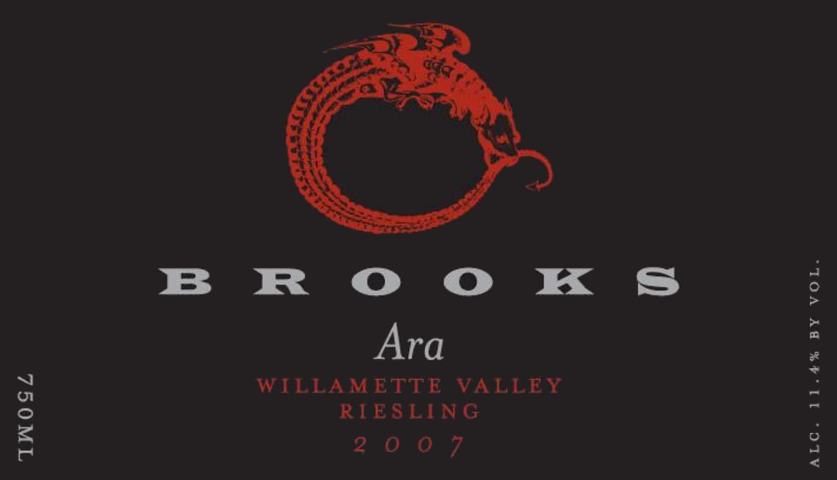 Brooks Ara Riesling 2007 Front Label