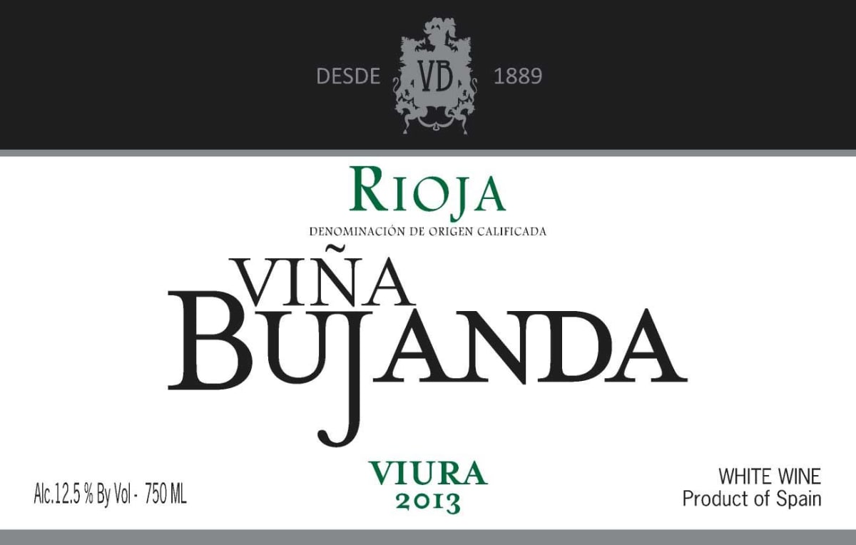 Vina Bujanda Viura 2013 Front Label