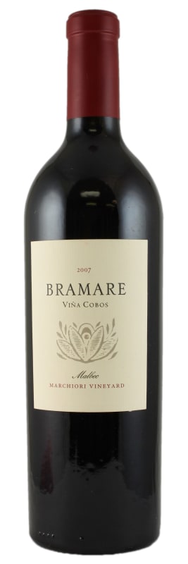 Vina Cobos Bramare Marchiori Vineyard Malbec 2007 Front Bottle Shot