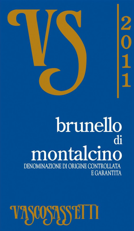 Vasco Sassetti Brunello di Montalcino 2011 Front Label