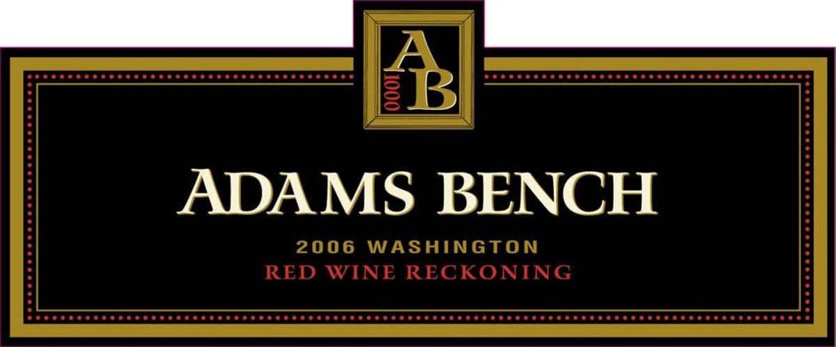 Adams Bench Winery Reckoning 2006 Front Label