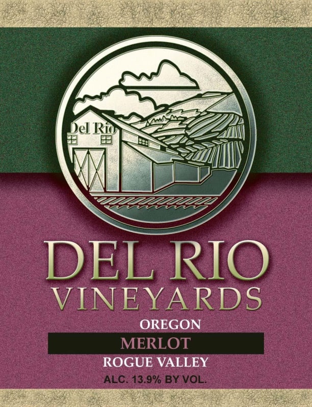 Del Rio Vineyards Merlot 2005 Front Label