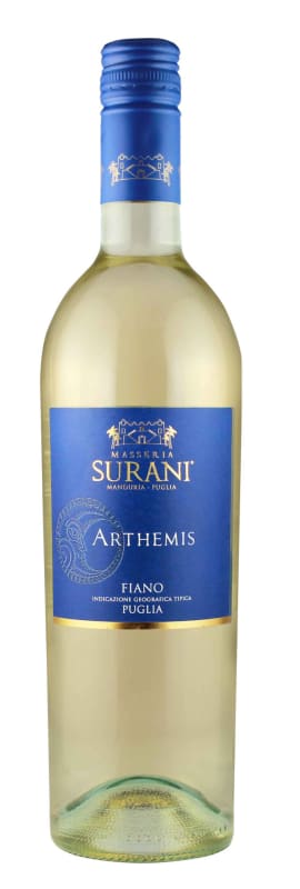 Masseria Surani Arthemis Fiano 2018 Front Bottle Shot