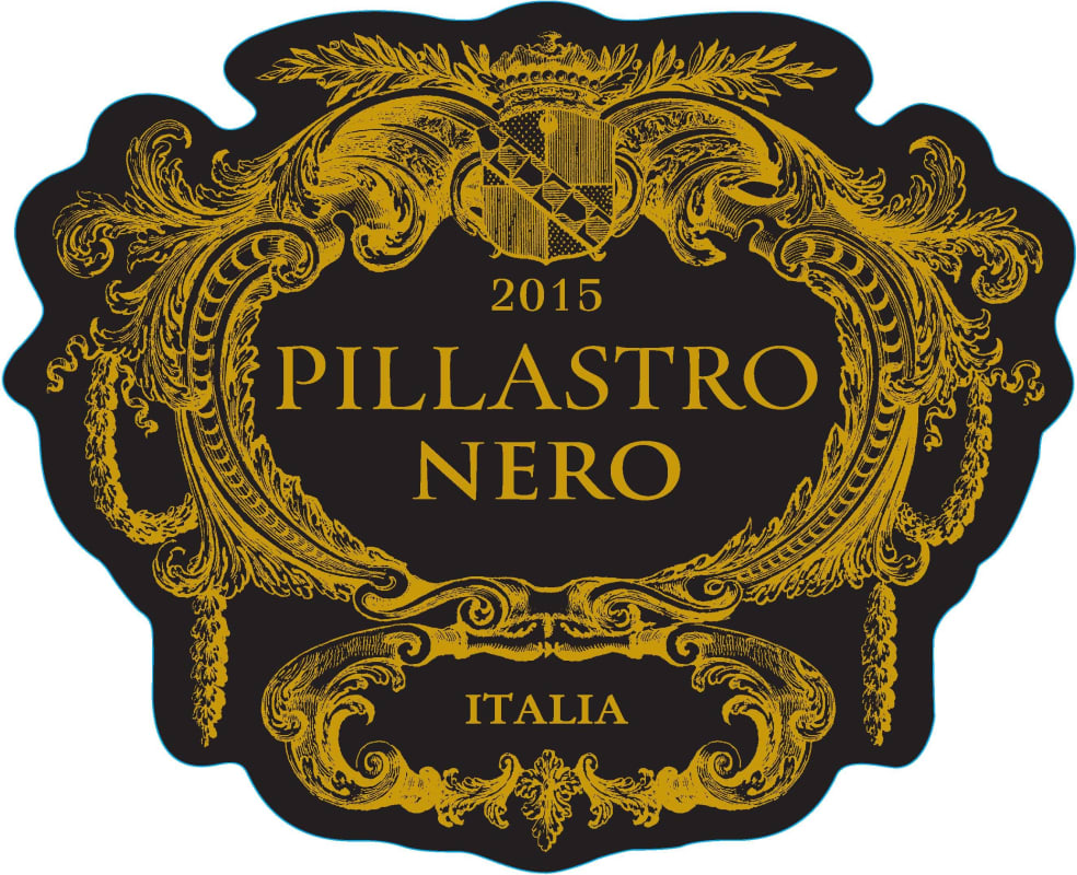 Cantine Due Palme Pillastro Nero 2015 Front Label