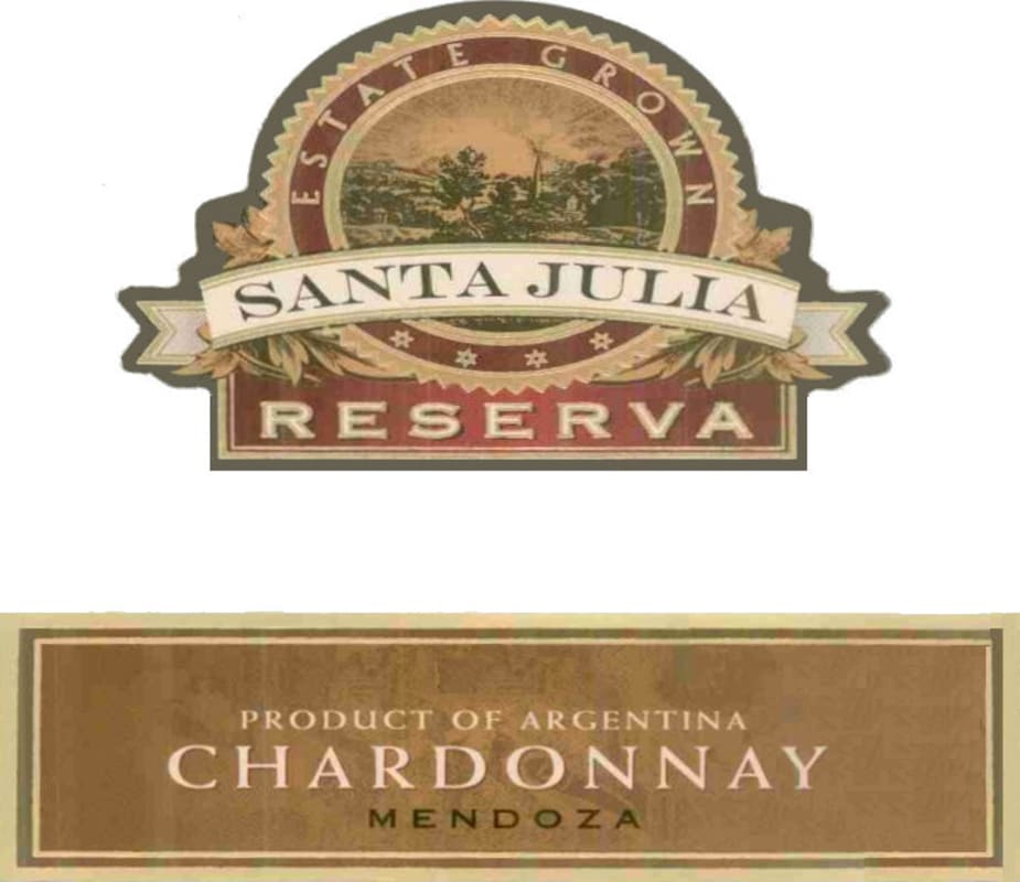 Santa Julia Reserva Chardonnay 2005 Front Label
