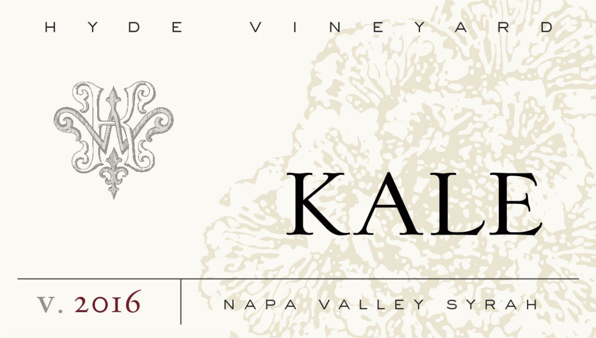 Kale Hyde Vineyard Syrah 2016 Front Label