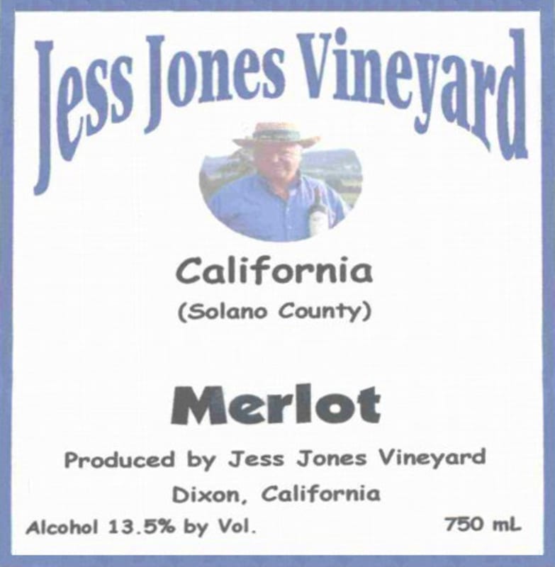 Jess Jones Vineyard Merlot 2007 Front Label