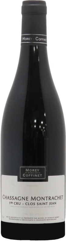 Morey-Coffinet Chassagne Montrachet Clos Saint Jean Premier Cru Rouge 2020 Front Bottle Shot
