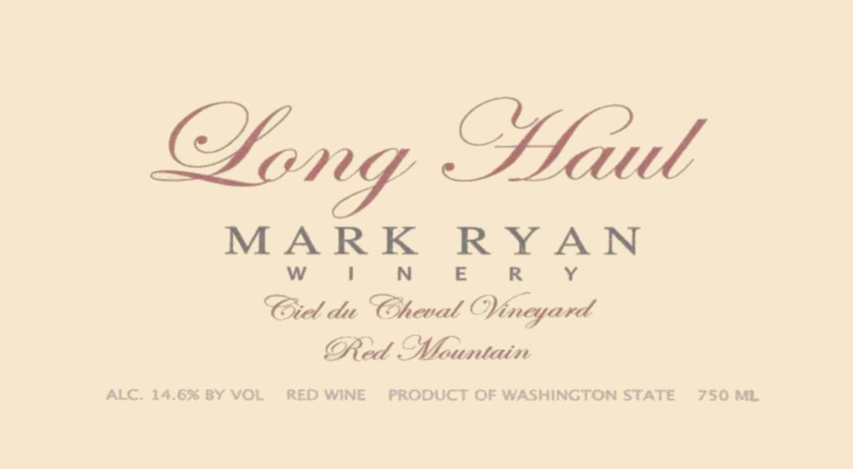 Mark Ryan Long Haul 2005 Front Label