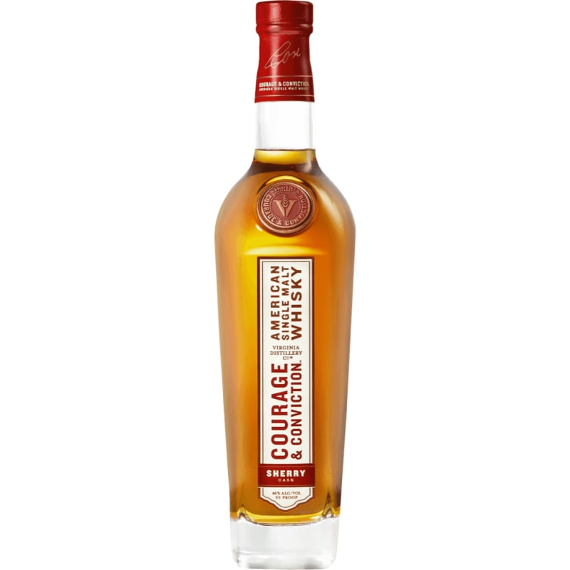 Virginia Distillery Co. Courage and Conviction Sherry Cask Whisky Front Bottle Shot