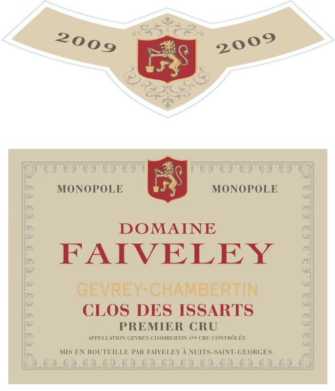 Faiveley Gevrey-Chambertin Clos des Issarts Premier Cru 2009 Front Label