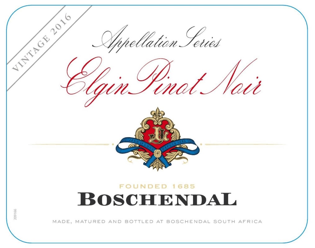 Boschendal Elgin Pinot Noir 2016 Front Label