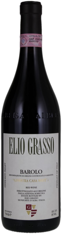 Elio Grasso Barolo Ginestra Casa Mate 2010 Front Bottle Shot