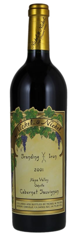 Nickel & Nickel Branding Iron Cabernet Sauvignon 2001 Front Bottle Shot
