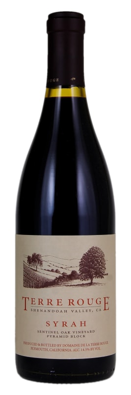 Terre Rouge Sentinel Oak Vineyard Pyramid Block Syrah 2017 Front Bottle Shot