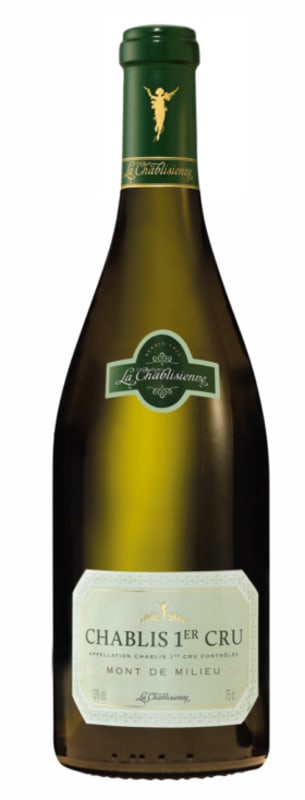 La Chablisienne Chablis Mont de Milieu Premier Cru 2018 Front Bottle Shot