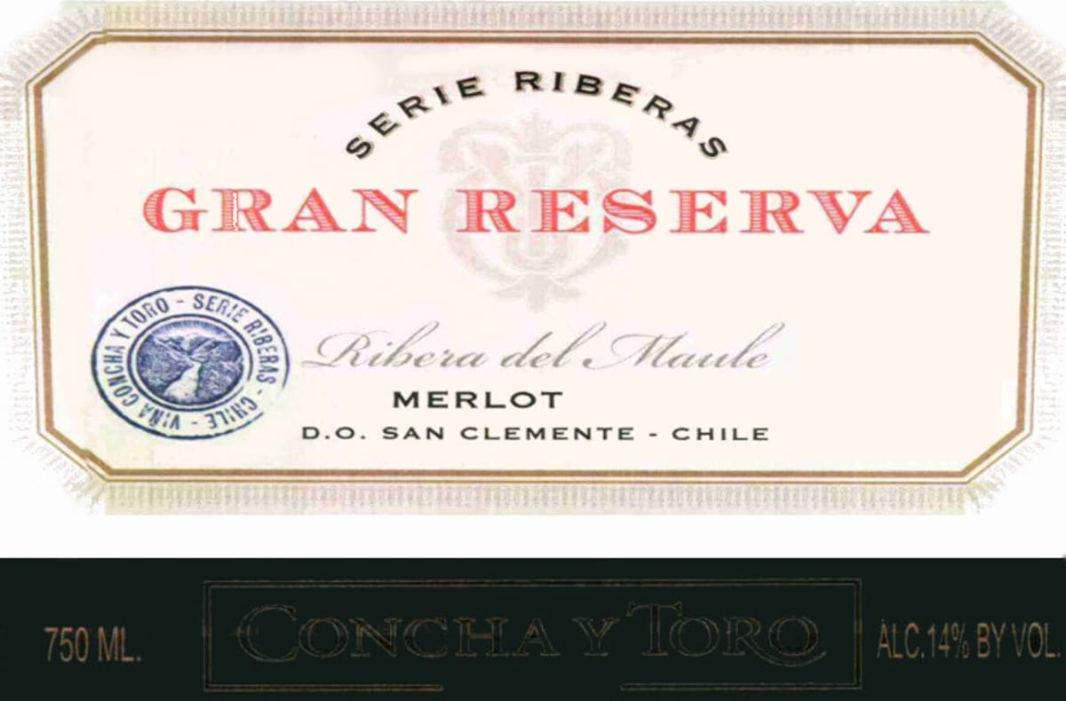 Concha y Toro Serie Riberas Gran Reserva Merlot 2009 Front Label