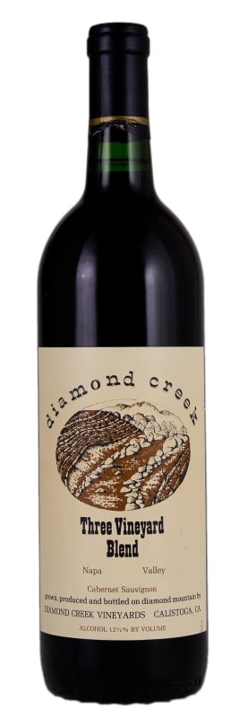 Diamond Creek Three Vineyard Blend Cabernet Sauvignon 2013 Front Bottle Shot