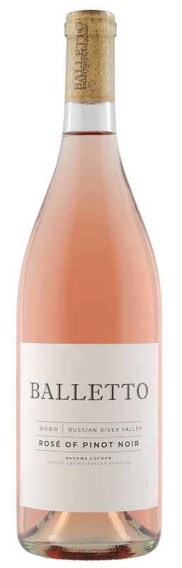 Balletto Winery Rose of Pinot Noir 2020 Front Bottle Shot