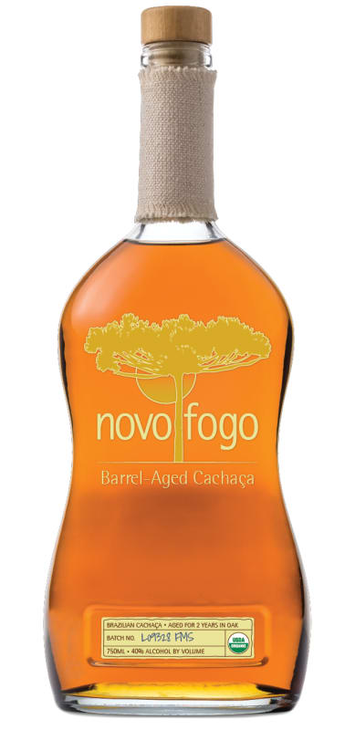 Novo Fogo Barrel Aged Cachaca Front Bottle Shot