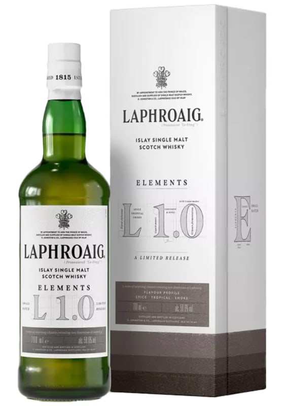 Laphroaig Elements L 1.0 Scotch Whisky (700ML) with Gift Box Front Bottle Shot