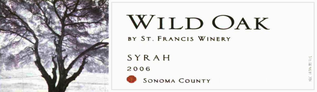 St. Francis Wild Oak Syrah 2006 Front Label