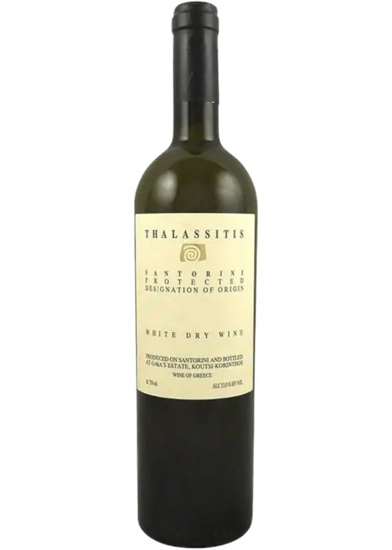 Gaia Santorini Thalassitis Assyrtiko 2020 Front Bottle Shot