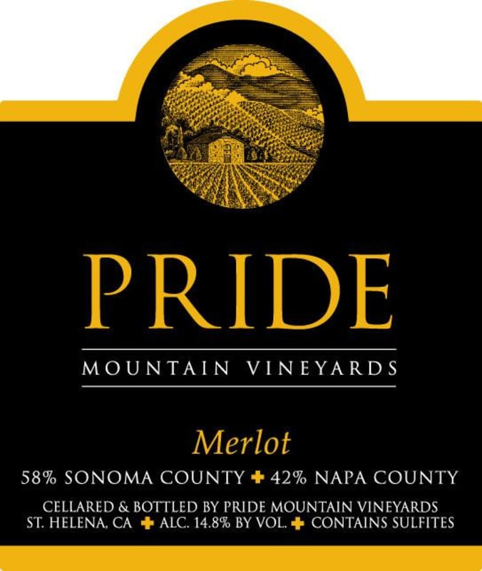 Pride Mountain Vineyards Merlot (375ML half-bottle) 2018 Front Label