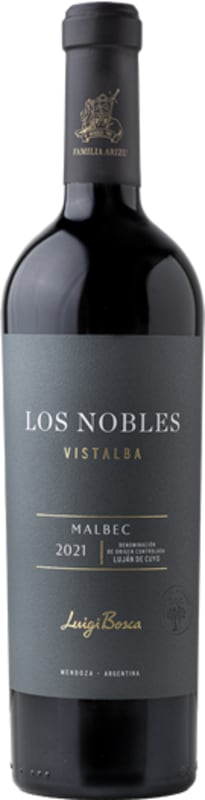 Luigi Bosca Los Nobles Single Vineyard Malbec 2021 Front Bottle Shot