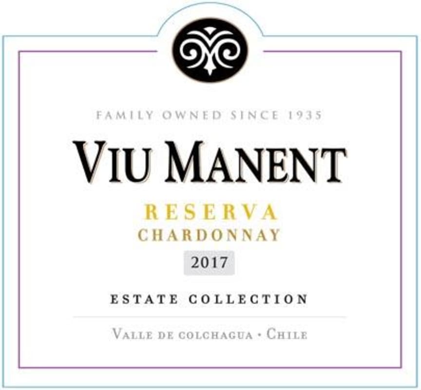 Viu Manent Estate Collection Reserva Chardonnay 2017 Front Label