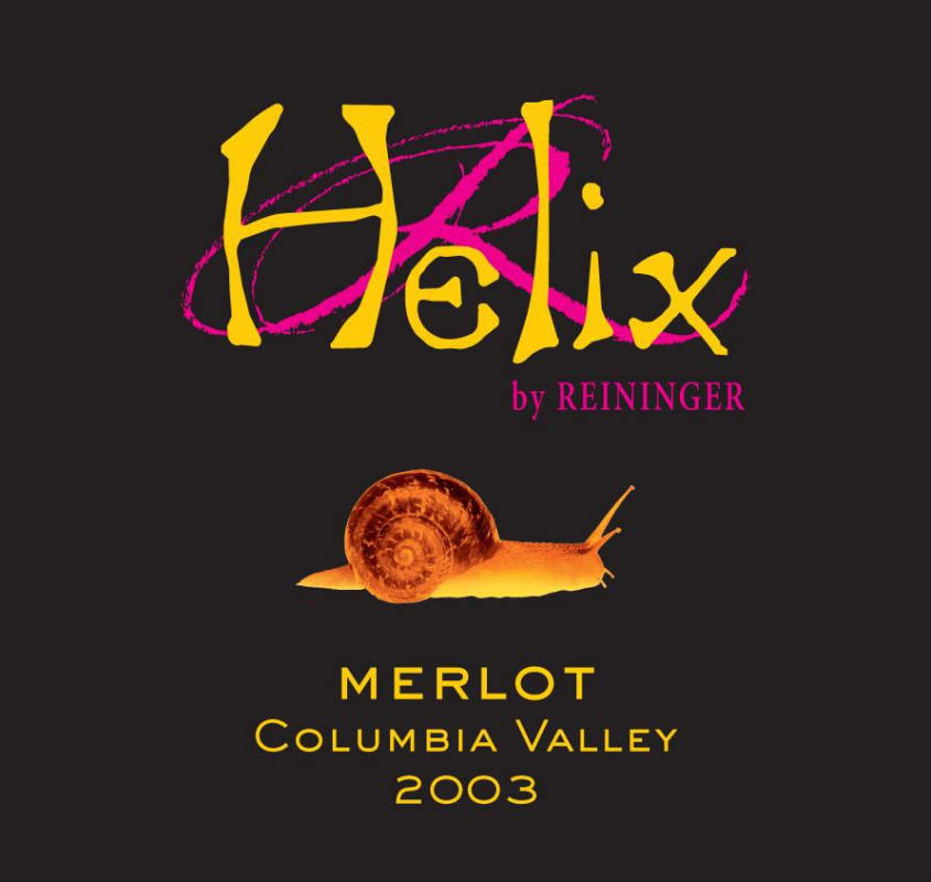 Reininger Helix Merlot 2003 Front Label