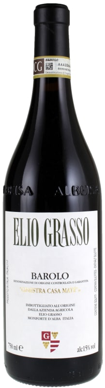 Elio Grasso Barolo Ginestra Casa Mate 2004 Front Bottle Shot