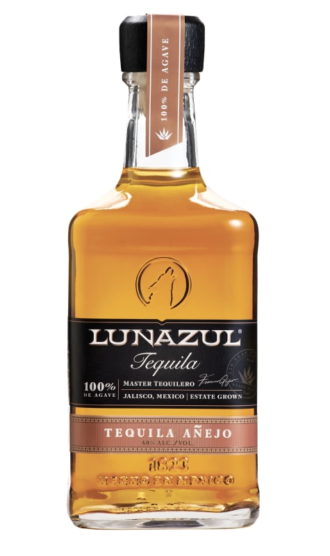Lunazul Anejo Tequila Front Bottle Shot