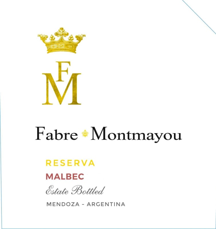 Fabre Montmayou Reserva Malbec 2019 Front Label
