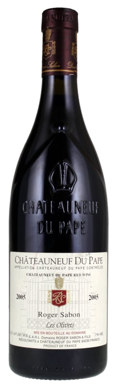 Roger Sabon Chateauneuf-du-Pape Les Olivets 2005 Front Bottle Shot