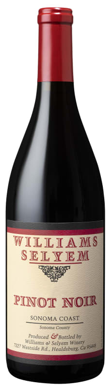 Williams Selyem Sonoma Coast Pinot Noir 2023 Front Bottle Shot