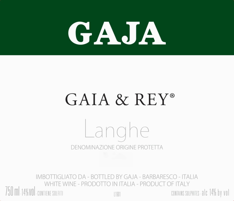 Gaja Gaia and Rey Chardonnay 2018 Front Bottle Shot
