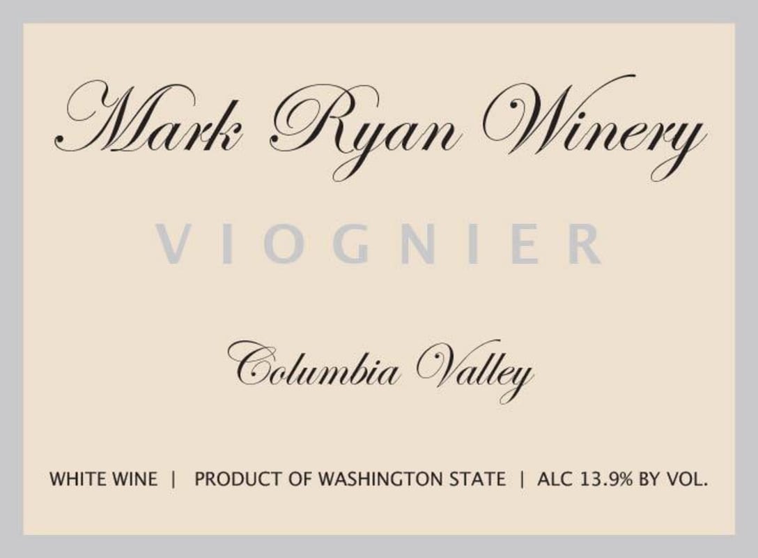 Mark Ryan Viognier 2012 Front Label