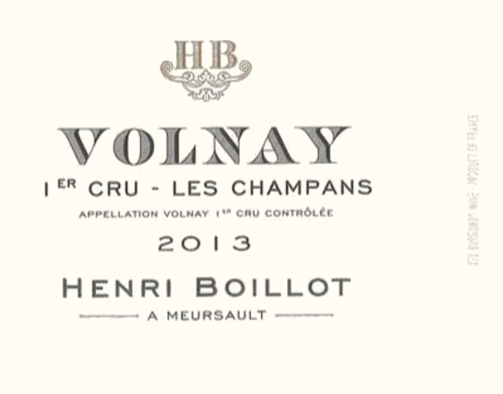 Domaine Henri Boillot Volnay 1er Cru Les Champans 2013 Front Label