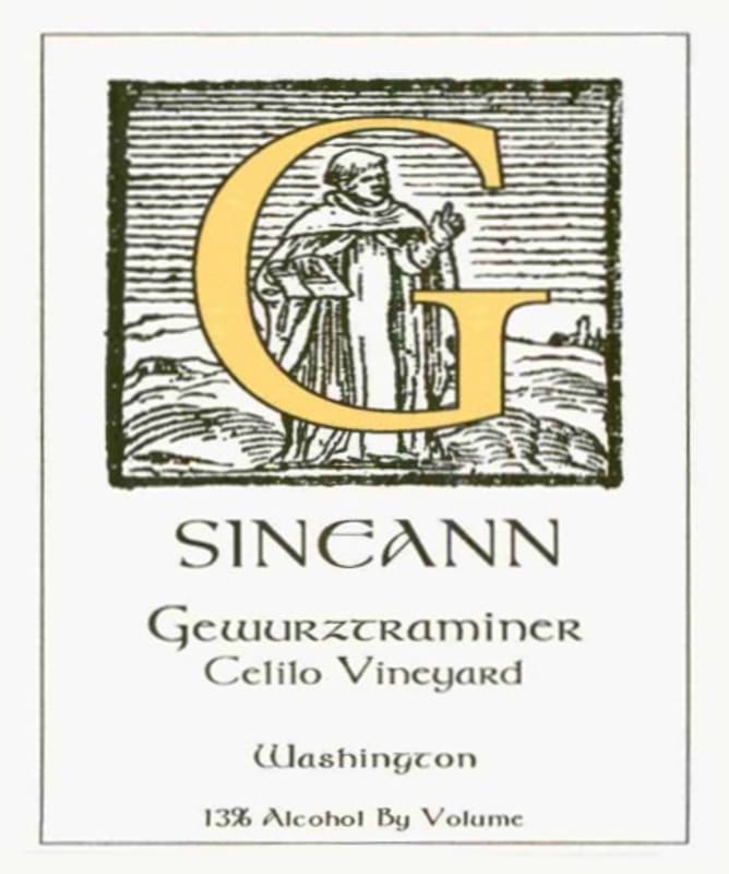 Sineann Winery Celilo Vineyard Gewurztraminer 2004 Front Label