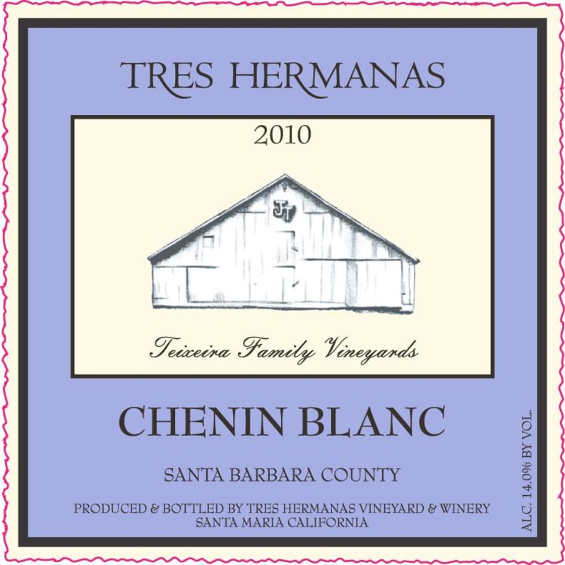 Tres Hermanas Vineyard & Winery Chenin Blanc 2010 Front Label