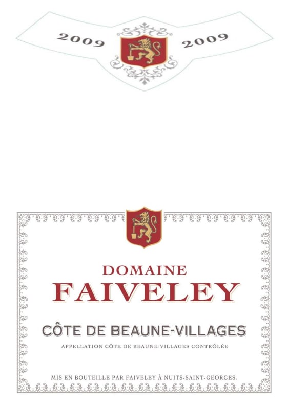 Faiveley Cote de Beaune-Villages Rouge 2009 Front Label