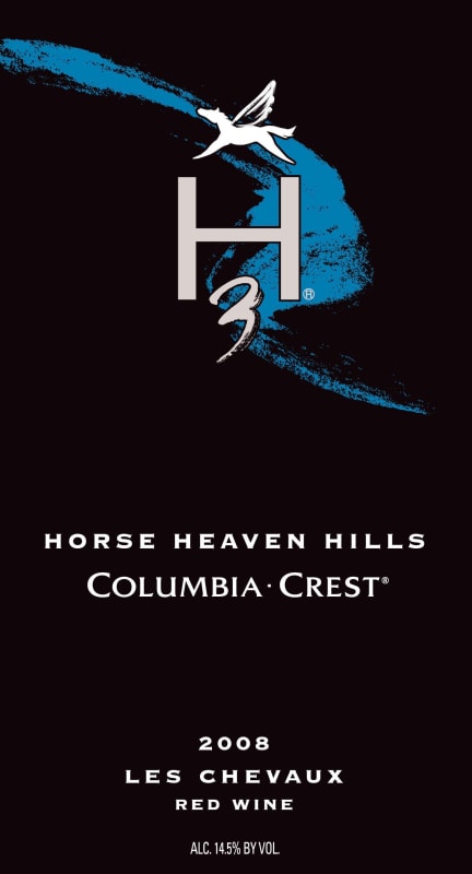 Columbia Crest H3 Les Chevaux Red 2008 Front Label