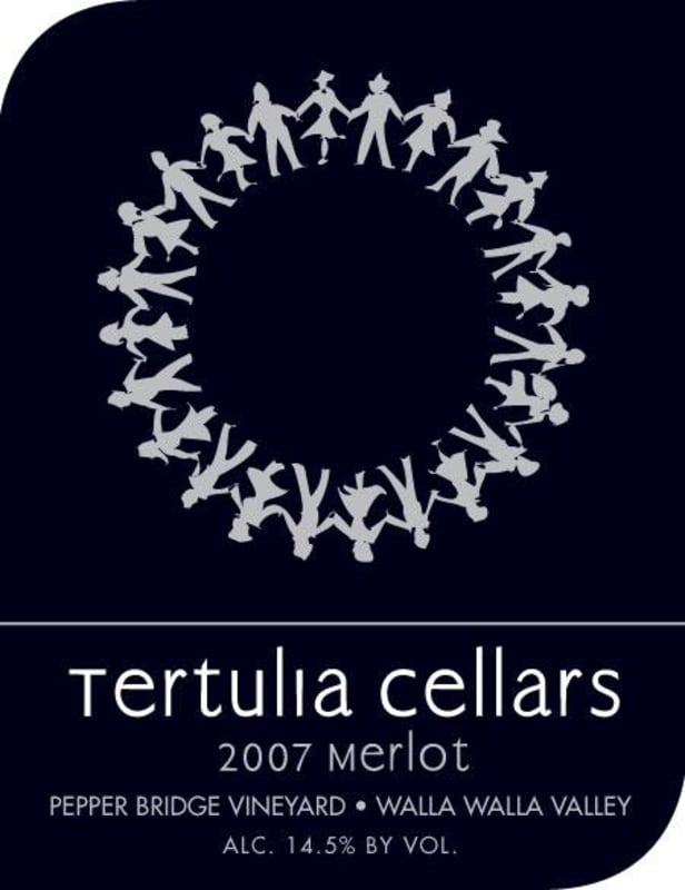 Tertulia Cellars Pepper Bridge Vineyard Merlot 2007 Front Label
