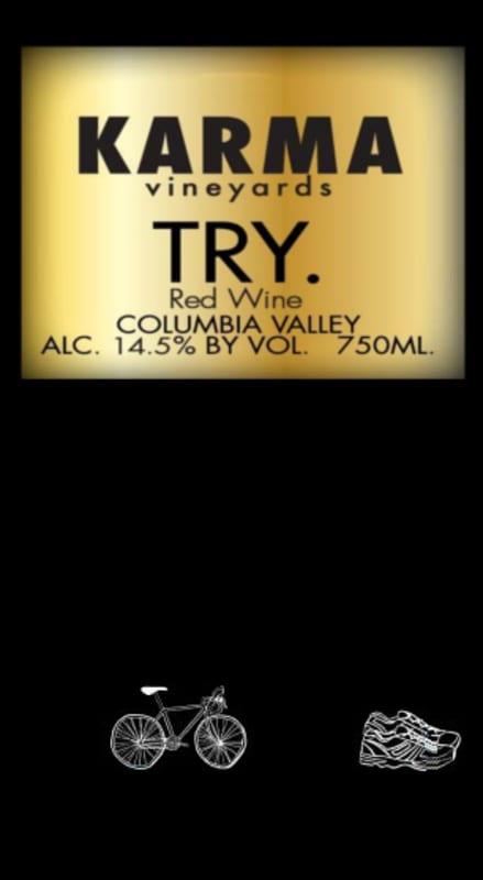 Karma Vineyards Try 2012 Front Label
