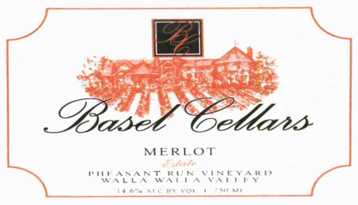 Basel Cellars Pheasant Run Vineyard Merlot 2007 Front Label