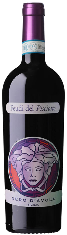 Feudi del Pisciotto Versace Nero d'Avola 2022 Front Bottle Shot