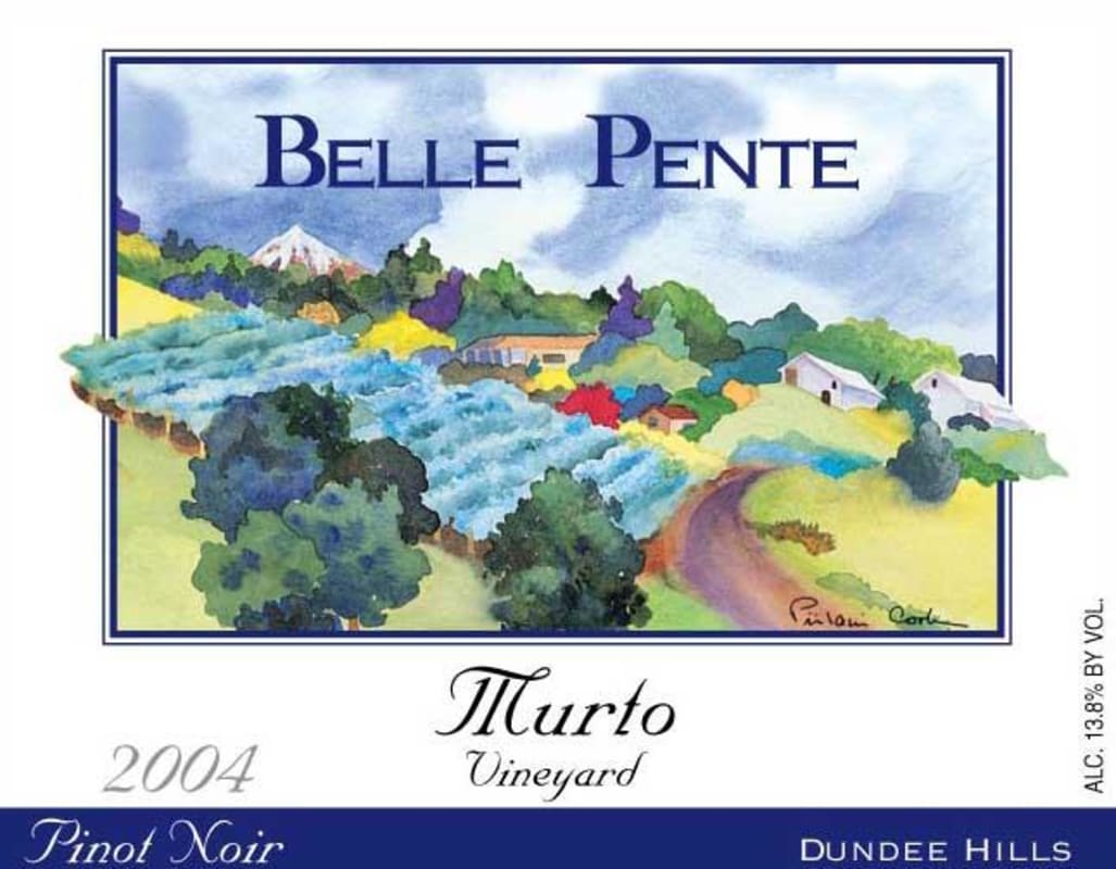 Belle Pente Murto Vineyard Pinot Noir 2004 Front Label