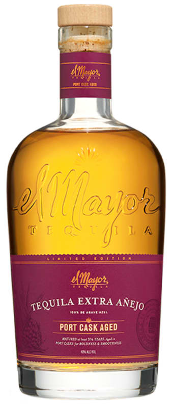 El Mayor Extra Anejo Port Cask Aged Tequila Front Bottle Shot